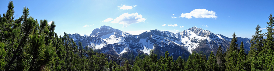 Dal Sentiero dei Roccoli vista in Corno Branchino, Ciorna Piana-Arera, Vetro-Vindiolo, Il Pizzo di Roncobello